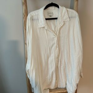 American Eagle Linen Button-down Top